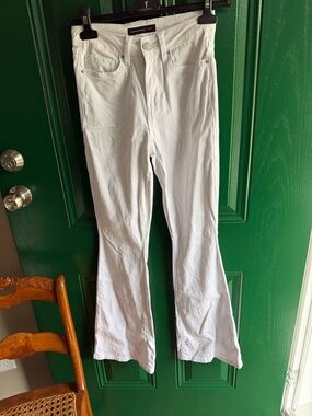 White Flare Wide-Leg Jeans - Women